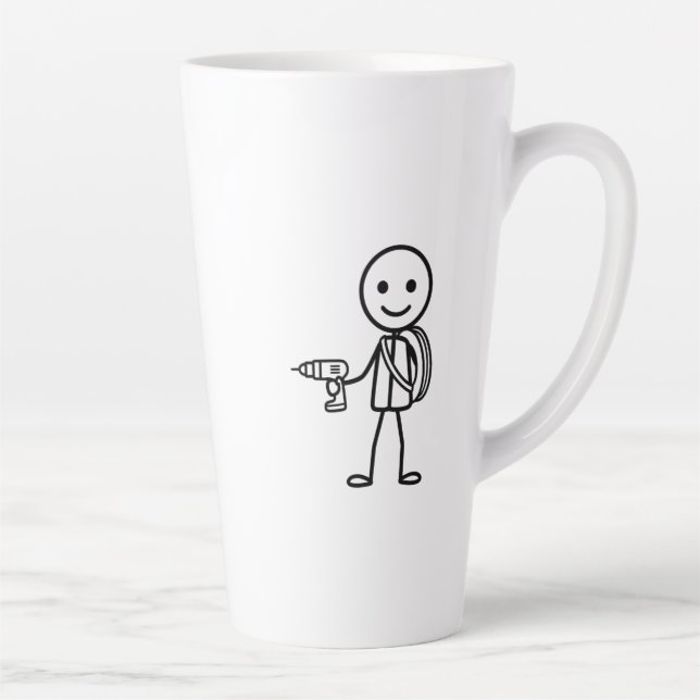 Stickmen At Work - Der Elektriker Milchtasse (Rechts)