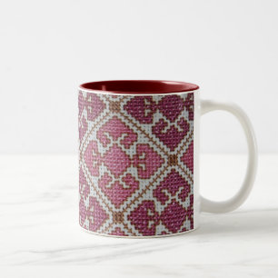 Stickmuster Zweifarbige Tasse