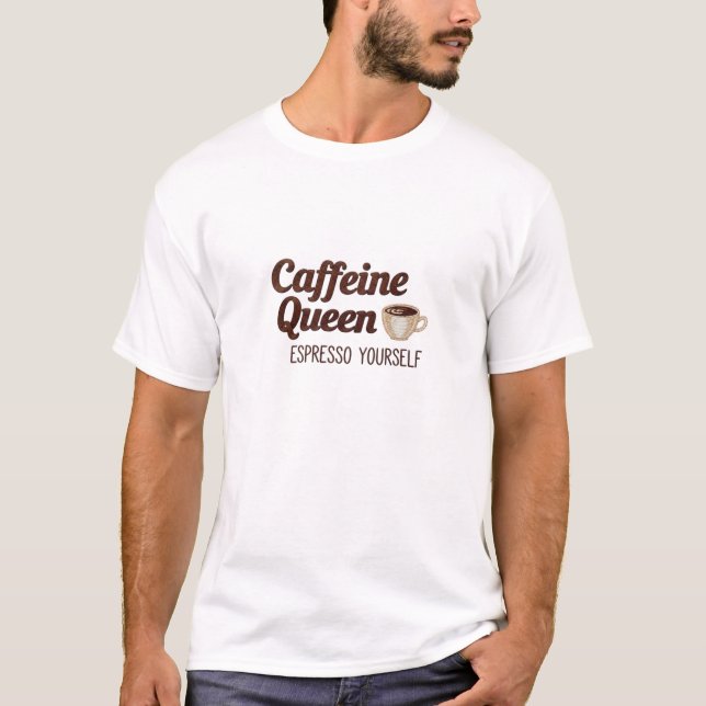 Stickmustertante Kaffee T-Shirt (Vorderseite)