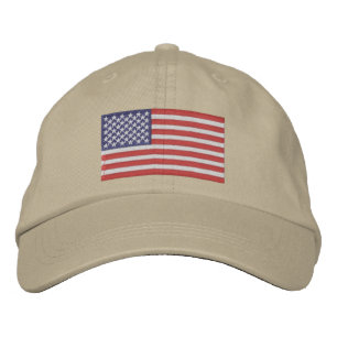 Stickmützen mit amerikanischer Flagge Bestickte Baseballkappe