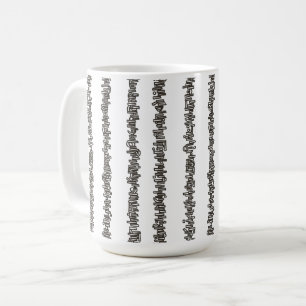 Sticks And Stones-Schwarz-Weiß Modern Kaffeetasse