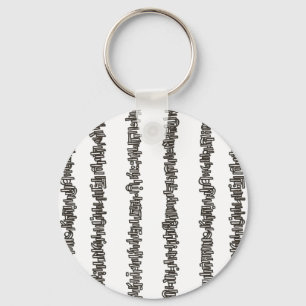 Sticks And Stones-Schwarz-Weiß Modern Schlüsselanhänger