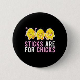 Sticks For Chicks Feldhockeyspielerin Feldhockey Button