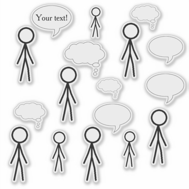 Sticks und Blasen-Aufkleber Aufkleber (Vorderseite)