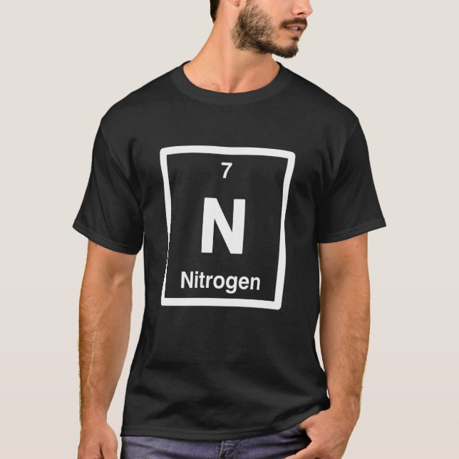 Stickstoff, N Periodensystem der Elemente Science  T-Shirt (Vorderseite)