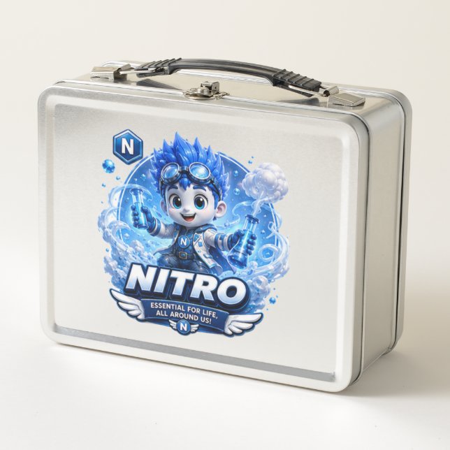 Stickstoff von ATOMIVRA Metall Brotdose (Vorderseite)