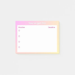 Sticky Note Planer – Prioritäten- und Fristenlayou Post-it Klebezettel