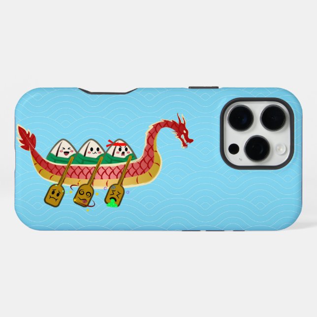 Sticky Rice Dumpling auf Dragon Boat Festival iPhone Hülle (Rückseite (Horizontal))