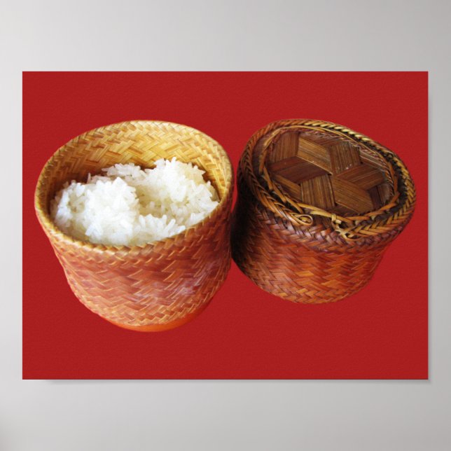 Sticky Rice [Khao Niao] Thai Lao Food Poster (Vorne)