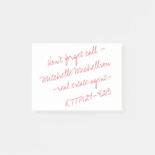 Sticky Scribble II-Visitenkarte Post-it Klebezettel