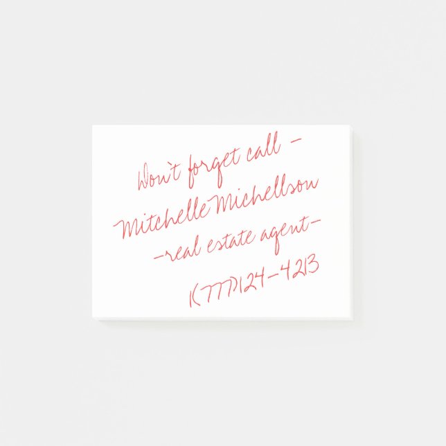 Sticky Scribble II-Visitenkarte Post-it Klebezettel (Vorderseite)