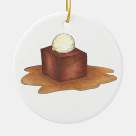 Sticky Toffee Pudding British Dessert Feinschmecke Keramikornament