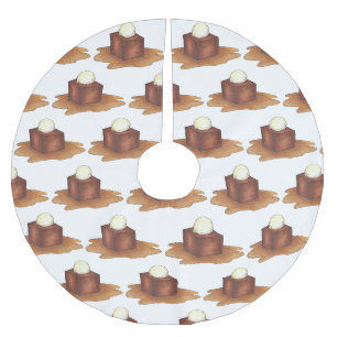Sticky Toffee Pudding UK British Food Dessert Polyester Weihnachtsbaumdecke