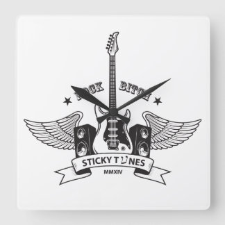 Sticky Tunes | Wanduhr | Rock Style Edition