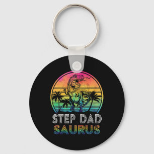 Stief-Dadsaurus-Dinosaur Stief-Dad Saurus Familien Schlüsselanhänger