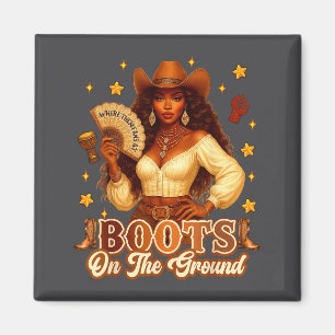 Stiefel Am Boden Black History Cowgirl Wo Magnet