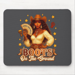Stiefel Am Boden Black History Cowgirl Wo Sie Mousepad
