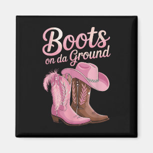 Stiefel am Boden, Cowgirl Line Tanz, Boot Cowb Magnet