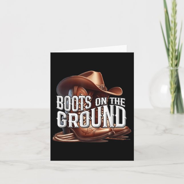 Stiefel am Boden, Cowgirl Linedance, Boot Cowbo Karte (Vorderseite)