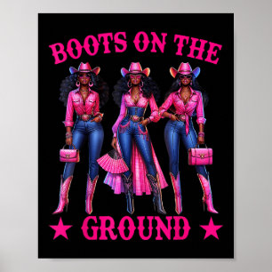 Stiefel Am Boden Stiefel Cowboy Western Cowgirl Li Poster