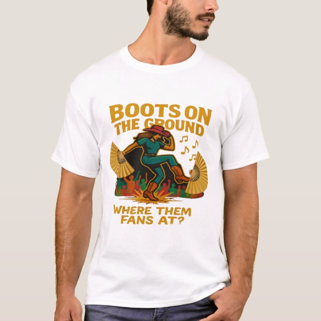 Stiefel am Boden T-Shirt (Vorderseite)