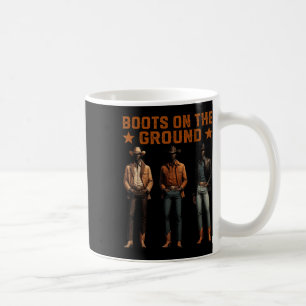 Stiefel Am Boden Western Rodeo Schwarze Cowboys Sq Kaffeetasse