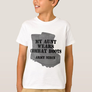 Stiefel Armee-Nichten-Tanten-Kampf T-Shirt