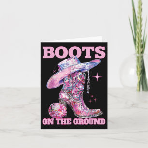 Stiefel auf dem Boden Boot Cowboy Western Cowgirl Karte
