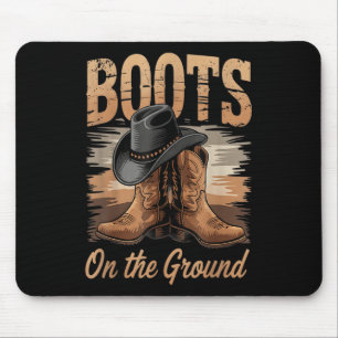 Stiefel auf dem Boden Cowgirl Line Tanz Frauen Män Mousepad