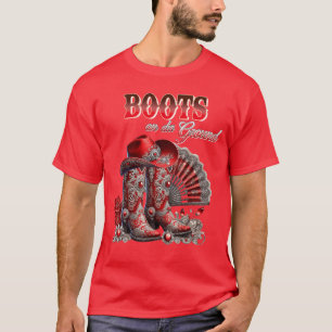 Stiefel auf dem Boden Stiefel Cowboy Western Cowgi T-Shirt