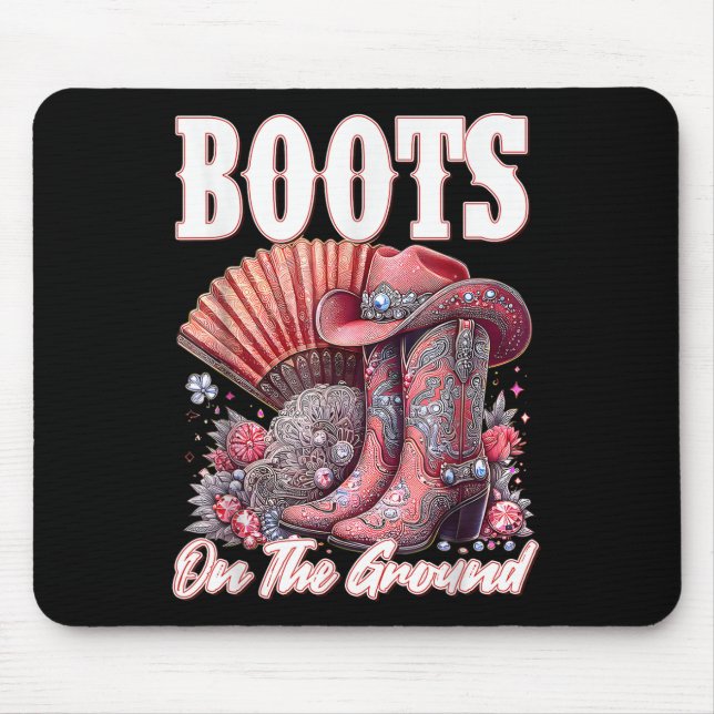 Stiefel auf dem Bodner Cowboy Western Cowgirl Ich Mousepad (Vorne)