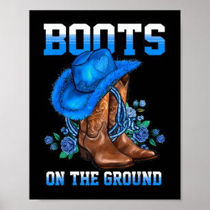 Stiefel auf dem Land Western Cowboy Cowgirl Poster