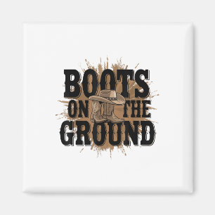 Stiefel auf dem Western Cowboy Rodeo Land Magnet