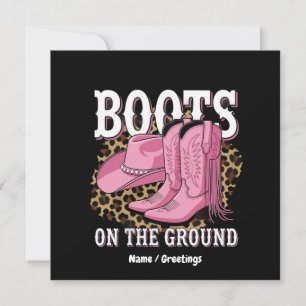 Stiefel auf dem Western Cowgirl Linedance Einladung