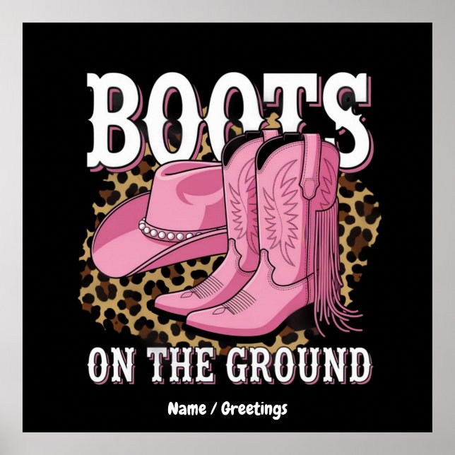 Stiefel auf dem Western Cowgirl Linedance Poster (Vorne)