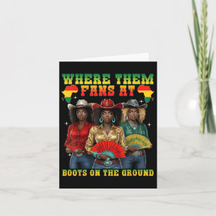 Stiefel auf der Erde Junetzehnte Cowgirl, wo sie Karte