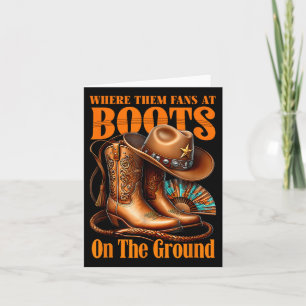 Stiefel auf der Erde Junetzehnte Cowgirl, wo sie Karte