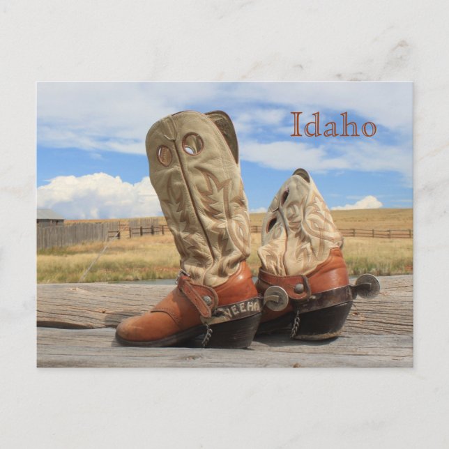 Stiefel aus Idaho Postkarte (Vorderseite)
