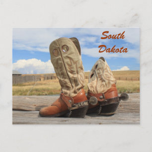 Stiefel aus South Dakota Postkarte