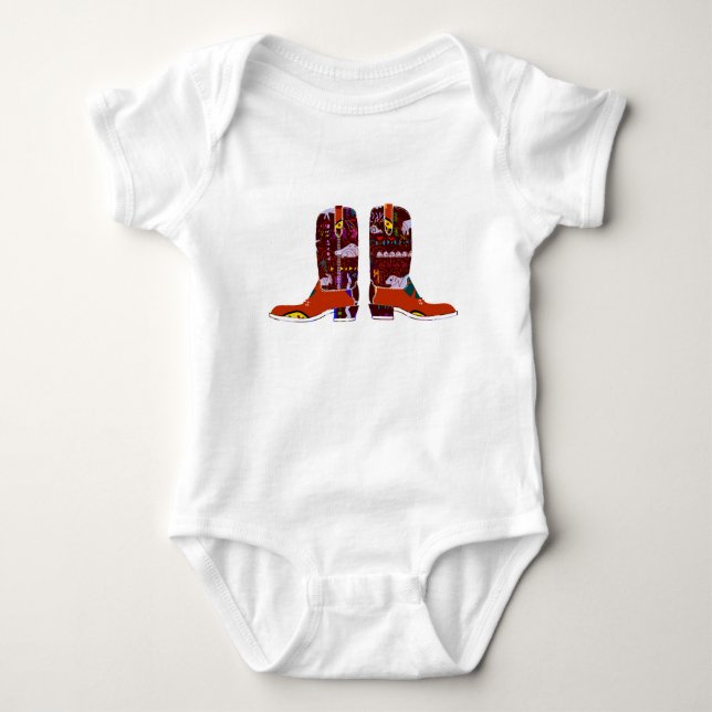 Stiefel Baby Strampler (Vorderseite)