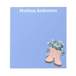Stiefel, Blume Notepad Notizblock