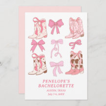 Stiefel & Bows Pink Girly Junggeselinnen-Abschied