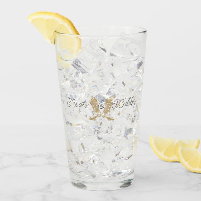 Stiefel & Brautparty Glas (Vorderseite Ice)