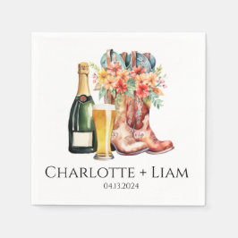 Stiefel, Brühe und Blasen-Dusche Napkins Serviette