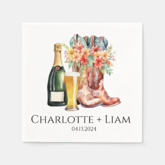 Stiefel, Brühe und Blasen-Dusche Napkins Serviette