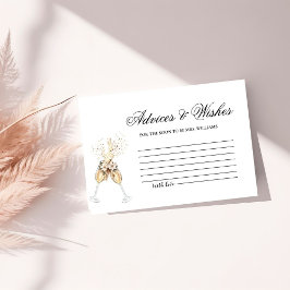 Stiefel & Bubbly Advices & WIshes Brautparty Begleitkarte