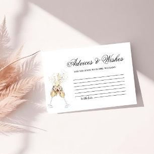 Stiefel & Bubbly Advices & WIshes Brautparty Begleitkarte