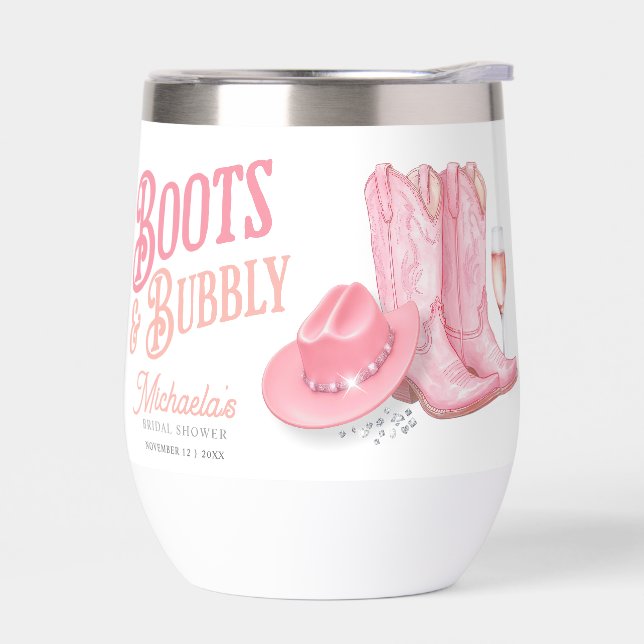 Stiefel & Bubbly Western Cowgirl Pink Brautparty (Links)