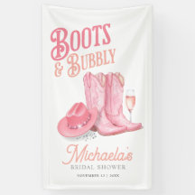 Stiefel & Bubbly Western Cowgirl Pink Brautparty