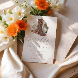 Stiefel & Flaschen Chic Cowgirl Western Babydusche Einladung